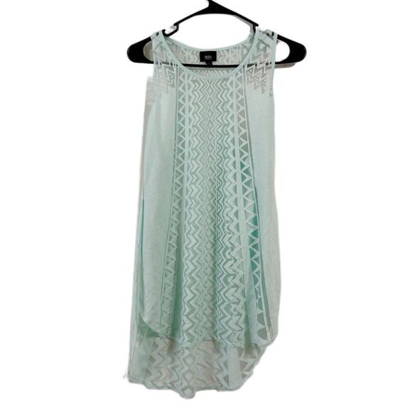 Mint Geometric Pattern Dress - Picture 1 of 4